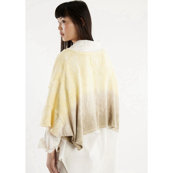 We The Free After Midnight Oversized Cropped Tee XS Washed Yellow Slouchy Boxy - Picture 8 of 15